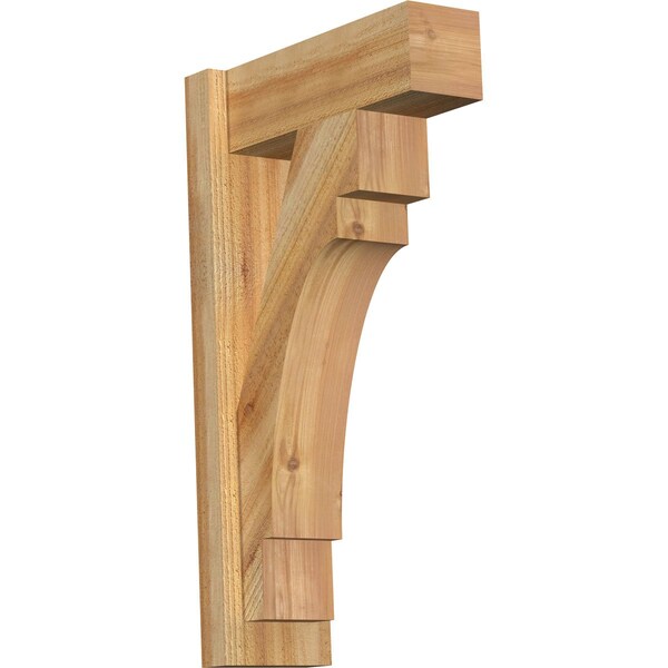 Ekena Millwork Merced Block Rough Sawn Outlooker, Western Red Cedar, 6"W x 16"D x 28"H OUT06X16X28MRC05RWR - main